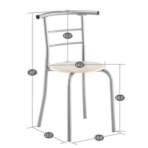 Set Tavolo da Colazione e Due Sedie in PVC Naturale YJ per Sala da Pranzo - Product Image 6