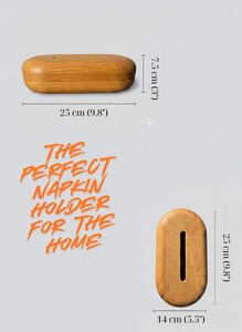 Porta pañuelos de madera rústica vintage hecho a mano, cubierta para servilletas de madera de mango hecha a mano, portaservilletas estilo granja, regalo único - Product Image 3