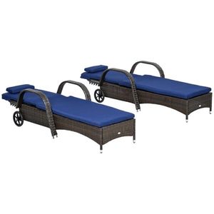 2PCS Reclining Chaise Sun Loungers - Product Image 4