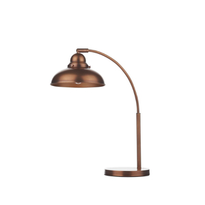 Lámpara de mesa de latón macizo con base geométrica y pantalla de tela blanca para decoración del hogar y dormitorio, lámpara de mesa hecha a mano en oferta. - Product Image 2