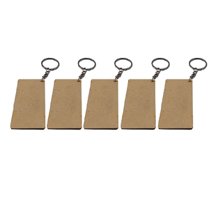 MDF Keychain <b>Star</b> Shape Promotional Gift Customs Blank MDF Sublimation Keychain Keyring Hot Sale - Product Image 3