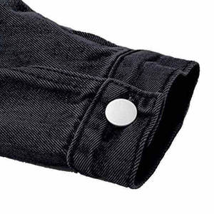 Veste d'hiver en jean pour homme, coupe slim, décontractée, tendance, chaude et confortable pour l'automne et l'hiver, à porter au quotidien - Product Image 3