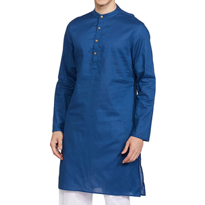 OEM Service 100% Polyester/Cotton Breathable Washable Summer Plus Size Casual Wear Men's Shalwar Kameez Sets New Design <b>Kurta</b> - Product Image 2