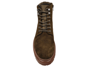 Botas de Hombre Dlords de Gamuza Marrón con Cordones, Suela de Goma, Entresuela de EVA, Antideslizantes, Resistentes, para Oficina, Trabajo, Todas las Temporadas, Color Sólido - Product Image 3