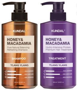 Shampooing équilibrant et rafraîchissant KUNDAL au miel et à la macadamia, 100% naturel, 500 ml - Product Image 1