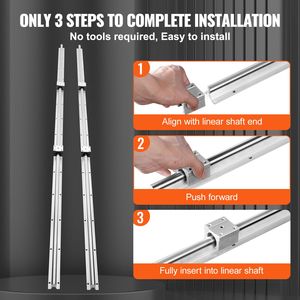 Set di movimento lineare SBR20 da 2200mm per CNC fai-da-te, nuovo, con due guide da 86,6 pollici e quattro blocchi SBR20UU con cuscinetti integrati - Product Image 3