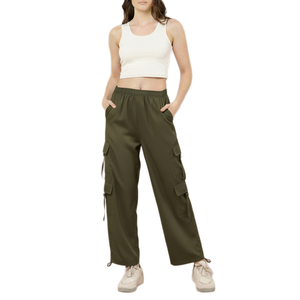Pantalones Cargo Holgados para Mujer, Color Suave, Estilo Moderno, Logotipo Personalizado, Estilo Elegante, Ropa Casual para Damas, Atuendos Diarios - Product Image 6