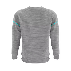 เสื้อสเวตเชิ้ตคอกลมสีเทอร์ควอยซ์สำหรับผู้ชาย ทรงปกติ ผ้าถัก สีพื้น สวมใส่สบายๆ ในฤดูใบไม้ร่วง แขนยาว - Product Image 6