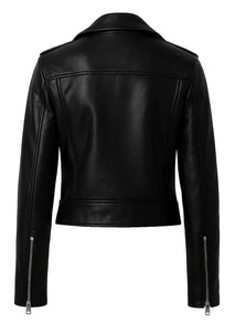 Veste Moto Femme en Cuir PU Tendance avec Col Montant, Fermeture Éclair, Coupe Ajustée Style Motard et Multiples Poches pour l'Automne - Product Image 4