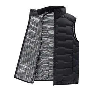Chaleco de Plumón de Pato Blanco con Cuello Alto Engrosado, Chaleco Cortavientos Moderno para Hombre, Estilo Pareja, con Cremallera Frontal de Grafeno - Product Image 4