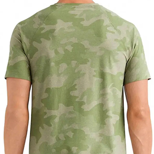 Camiseta de Manga Corta con Cuello Redondo y Estampado Tie-Dye para Hombre, Corte Regular, Estilo Casual, 100% Algodón Jersey, Diseño Estampado - Product Image 6