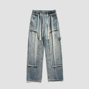 Jeans de Mezclilla Personalizados de Corte Relajado, Pantalones Elásticos Premium, Fabricante de Ropa OEM, Ropa al por Mayor de Marca Privada - Product Image 3
