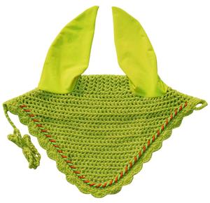 Máscara Antimoscas de Ganchillo para Caballos, Color Naranja, con Protección para las Orejas, para Montar a Caballo - Product Image 2