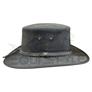 Suede Leather <b>Hat</b> Olive Green Western Braided <b>Band</b> Vintage Outdoor Unisex Four Seasons Custom Cowboy <b>Hat</b> - Product Image 2