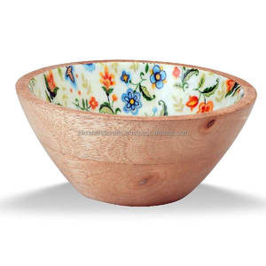 Vajilla hecha a mano de alta calidad, comida de madera ecológica, ensalada, plato para servir frutas, diseño esmaltado, mezcla de viaje de Pasta personalizada - Product Image 3