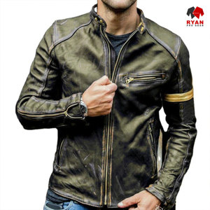 Veste en cuir sur mesure Ryan Pro Gear pour homme, tissu confortable et respirant avec logo personnalisé - Product Image 5