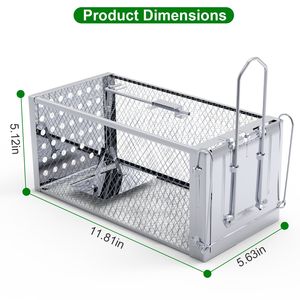 Piège à rats et souris à porte unique, cage anti-nuisibles pour petits rongeurs, campagnols et hamsters – Utilisation intérieure et extérieure – Produit anti-nuisibles - Product Image 3