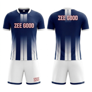 ชุดฟุตบอลซับลิเมชั่นสั่งทำพิเศษ Zee Good สำหรับผู้ชาย แขนสั้น ดีไซน์เรียบง่าย คอเสื้อมีสายรัดยางยืด ใช้ได้ทุกฤดู แห้งเร็ว ผลิตจากโพลีเอสเตอร์ - Product Image 1