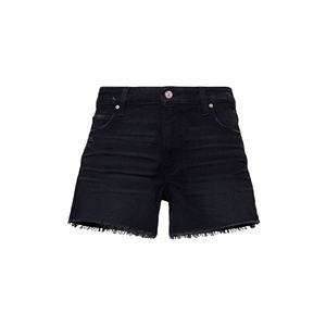Shorts de Mezclilla Azul Oscuro de Cintura Alta con Dobladillo Deshilachado y Cintura Elástica para Hombre, Estilo Casual, Secado Rápido - Product Image 3