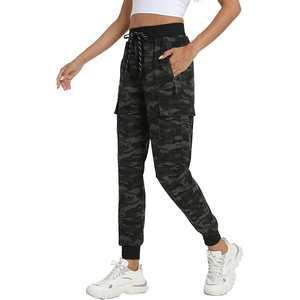 Pantalon de jogging large pour femme, taille haute, cordon de serrage, bas élastiqué, coupe ample, respirant, en rayonne et élasthanne, style décontracté bohème - Product Image 2