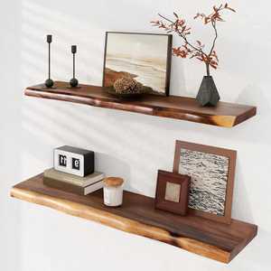 Interlocking Dark Wood Adjustable Modern Wall <b>Shelf</b> <b>Floating</b> <b>Square</b> Box Storage Display Rack Living Room Wall Mounted Flower Pot - Product Image 6