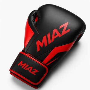 ถุงมือชกมวย MIAZ น้ำหนักเบา สีชมพู-ดำ หนัง PU ปิดด้วยสายรัด เหมาะสำหรับทุกเพศ ราคาถูก ขายดีที่สุด รับสั่งทำพิเศษ - Product Image 6