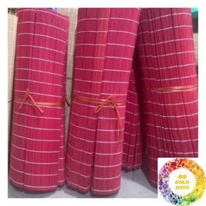 Store en bambou teinté coloré rouge et jaune, écran en bambou naturel pour la décoration de la maison, des cafés, des restaurants, des complexes hôteliers et des espaces créatifs - Product Image 2