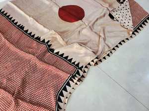Sari en soie modal de qualité supérieure, imprimé à la main, pour femmes, avec pallu de créateur – Vêtement ethnique indien traditionnel, qualité export indienne - Product Image 2