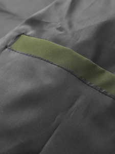 Ensemble de survêtement décontracté unisexe coupe-vent 2 pièces avec haut zippé et taille élastique en polyester/nylon uni, idéal pour l'automne - Product Image 6