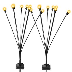 2 Pezzi Luci Solari Impermeabili IP65 a Effetto Lucciola, Lampade Decorative Oscillanti per Sentieri, Giardini, Cortili e Paesaggi - Product Image 1