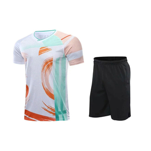 Custom Design Eco-Friendly Seamless Front Logo Men's <b>Tennis</b> Uniform Short Sleeve High Quality Breathable 100% Polyester Wear - Product Image 3