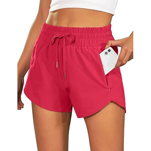 Shorts de yoga pour femmes 2026, séchage rapide, polyester, taille élastique avec poches, shorts de sport respirants pour la course à pied - Product Image 5