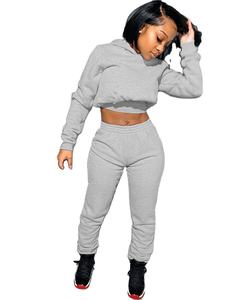 ชุดวิ่งสำหรับผู้หญิงชุดวอร์มผ้าฝ้ายเอวยางยืดสีพื้นระบายอากาศพิมพ์ลายได้ตามต้องการ - Product Image 5