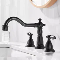 Robinet de lavabo rétro européen à 3 trous, mitigeur chaud/froid à double poignée, Torneira pour projets et vente en gros aux distributeurs