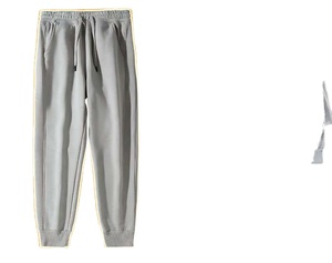 Pantalon de jogging en molleton pour homme, taille élastique personnalisée, coupe droite, uni, style décontracté, pour l'hiver, vente en gros - Product Image 3