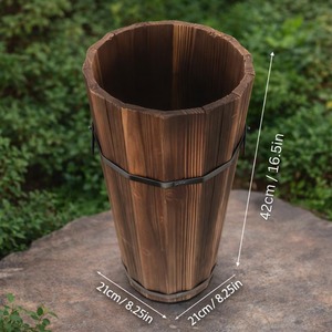Porte-parapluies en bois naturel avec détails en métal pour l'organisation de l'entrée, garde les parapluies bien rangés, vente en gros depuis l'Inde - Product Image 5