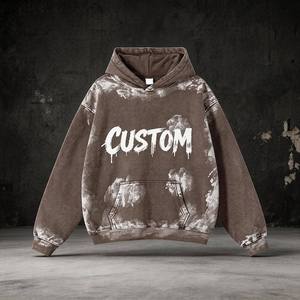 Sudadera con Capucha Personalizada con Estampado en Relieve para Hombre, Talla Grande, Cierre de Cremallera, Bolsillo Frontal, Felpa Francesa, Ropa de Otoño - Product Image 3