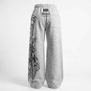 Pantalon de survêtement bordeaux pour homme avec imprimé griffe de Griffin, taille élastique, coupe décontractée, jambes larges - Product Image 5
