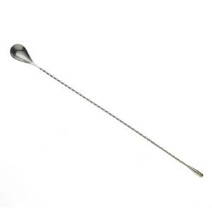 Cuillère à bar en métal durable, ustensile de mélange pour cocktails, agitateur de boissons à long manche, outil professionnel pour barman, équipement de bar commercial - Product Image 1