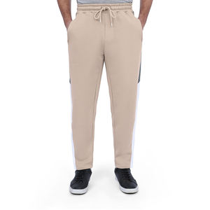 กางเกงวอร์มสีเบจแบบมีบล็อกสี  โลโก้สั่งทำได้  สำหรับฤดูใบไม้ร่วง  ทรงขาตรง  ผ้าโพลีเอสเตอร์/คอตตอน  ผ้าเนื้อดี  ไม่ยับง่าย  ระบายอากาศได้ดี  สไตล์ฮิปฮอป - Product Image 1