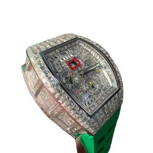 Montre d'affaires de luxe Hip Hop classique à quartz antique en acier inoxydable étanche avec diamant et moissanite - Product Image 2