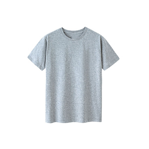 T-shirt en coton pur 180g avec logo personnalisé OEM, couleur unie, t-shirt à manches courtes en coton peigné pur 150g, col rond - Product Image 4