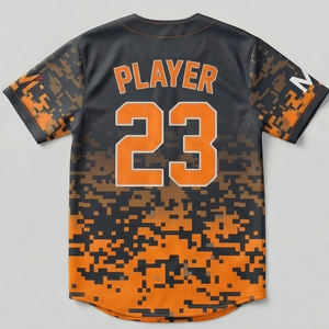 Maillot de baseball style européen et américain, camouflage numérique vert fluo, tenue sportive d'équipe MALUZA INDUSTRIES - Product Image 3