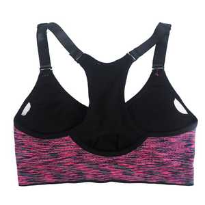 Women's <b>Racerback</b> Sports <b>Bra</b> Scoop Neck Gradient Color Breathable Medium Support Spandex Polyester Fitness Wear - Product Image 4