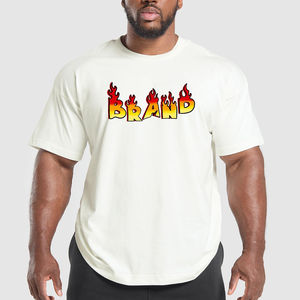 T-shirts personnalisés à manches courtes, décontractés, amples, surdimensionnés, longs, pour hommes, de haute qualité, 100% coton, écologiques, respirants, couleur unie - Product Image 1