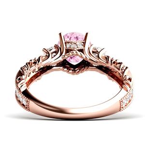 แหวนอัญมณีทรงกลมทัวร์มาลีนสีชมพูสำหรับใช้ในห้องปฏิบัติการเครื่องประดับล่าสุดจากขายส่งตรงจาก925 - Product Image 4
