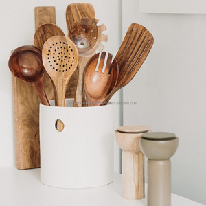 Handcrafted Nature Inspired Wooden Fork and Spoon <b>Set</b> for the Modern <b>Kitchen</b> from India - Product Image 4