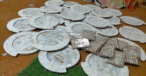 ถาดเสิร์ฟขนมแม่มุกสุดหรูเครื่องใช้บนโต๊ะอาหารอเนกประสงค์สำหรับร้านอาหารในโรงแรมห้องครัวในบ้านสำหรับวันอีดและเดือนรอมฎอน - Product Image 3