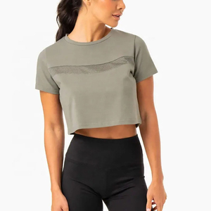 Camiseta de Mujer de Manga Corta, Tejido de Punto Transpirable, Cuello Redondo, Teñido con Hilo, Diseño Sostenible en el Interior - Product Image 1