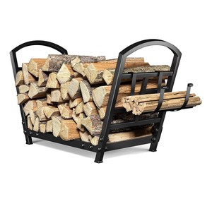 Metal <b>Log</b> <b>Holder</b> Rack Exclusive Outdoor Indoor Metal <b>Log</b> <b>Holder</b> Rack Powder Coated Steel Rectangle Firewood <b>Holder</b> - Product Image 1